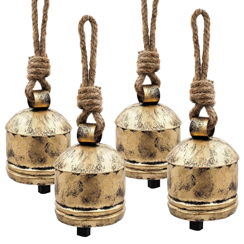 Iron Hanging Bell Decorative Ornaments - Set of 4 by HouseOfZazla