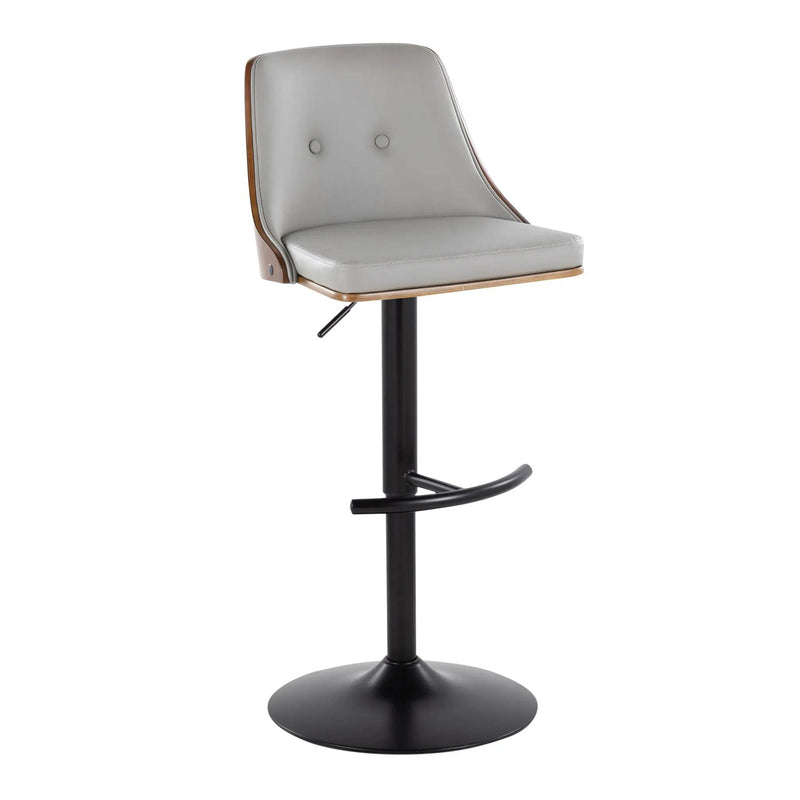 Gianna - Mid Century Modern Adjustable Barstool, Swivel With Rounded T Footrest (Set of 2) by Unique Piece Furniture