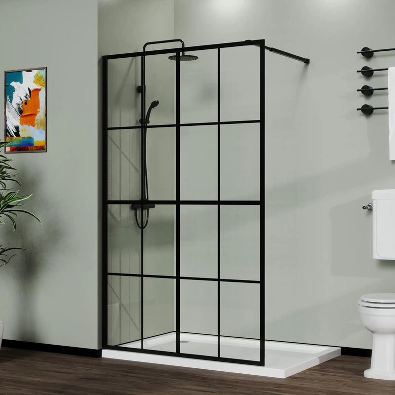 Shower Screen Walk In Wet Room - Black by HouseOfZazla