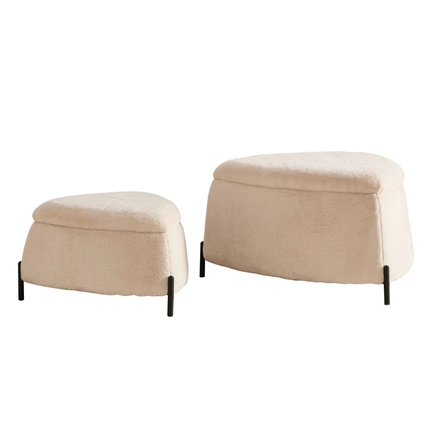 Upholstered Storage Ottoman Set With Reversible Lid by HouseOfZazla