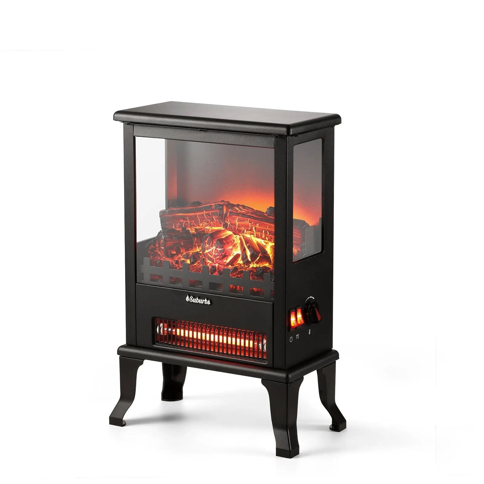 (Open Box) Suburbs TS17Q Electric Fireplace Stove Heater by TURBRO