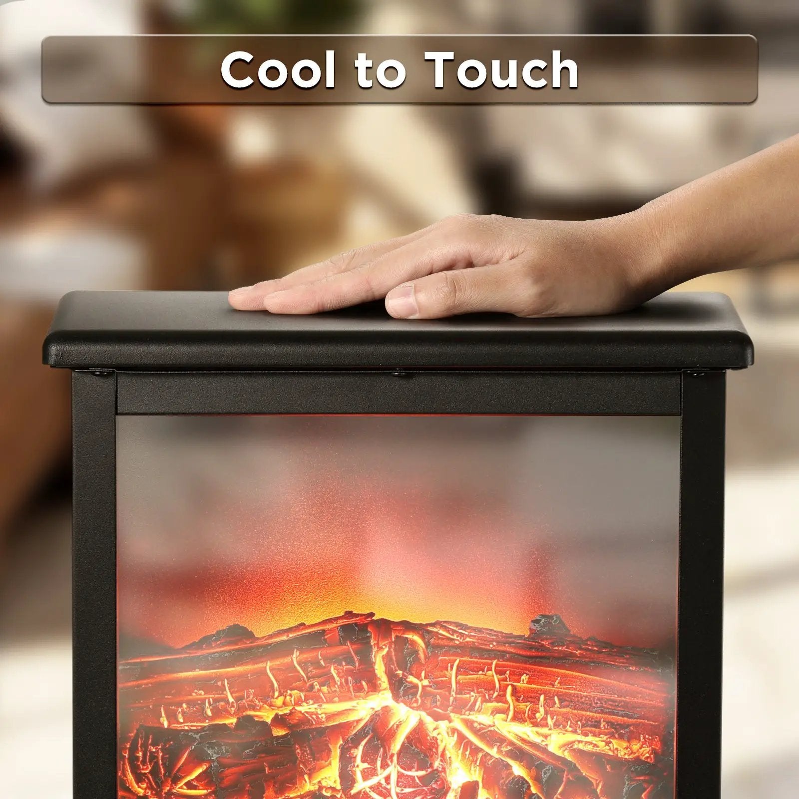 (Open Box) Suburbs TS17Q Electric Fireplace Stove Heater by TURBRO