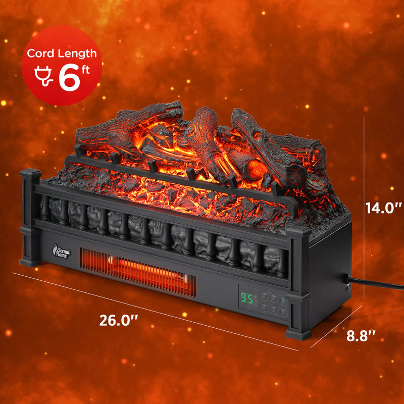 (Open Box) Eternal Flame EF26-LG Electric Fireplace Logs by TURBRO