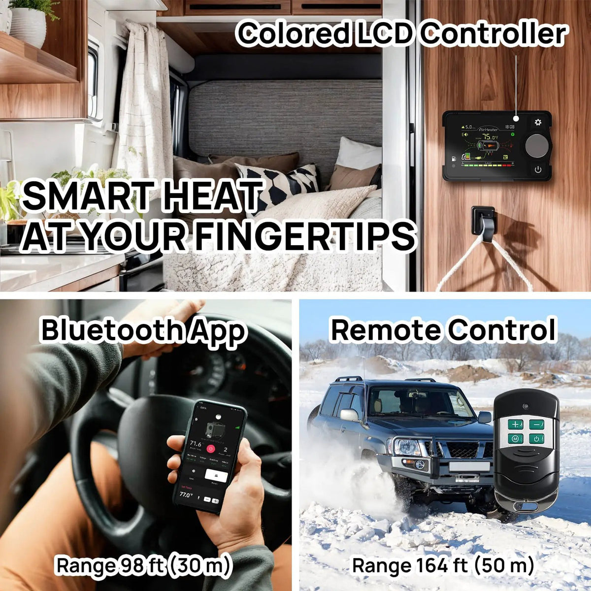 Arcade H8BP Diesel Heater, 8kW Triple Power, All-in-One Compact by TURBRO