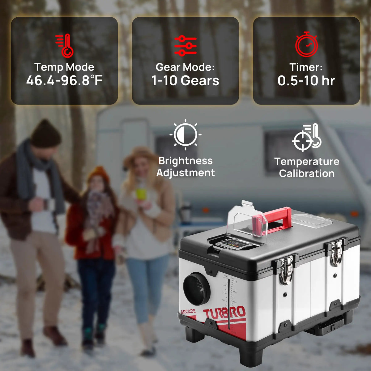 Arcade T8BP Diesel Heater, 9kW Triple Power, Toolbox Design by TURBRO