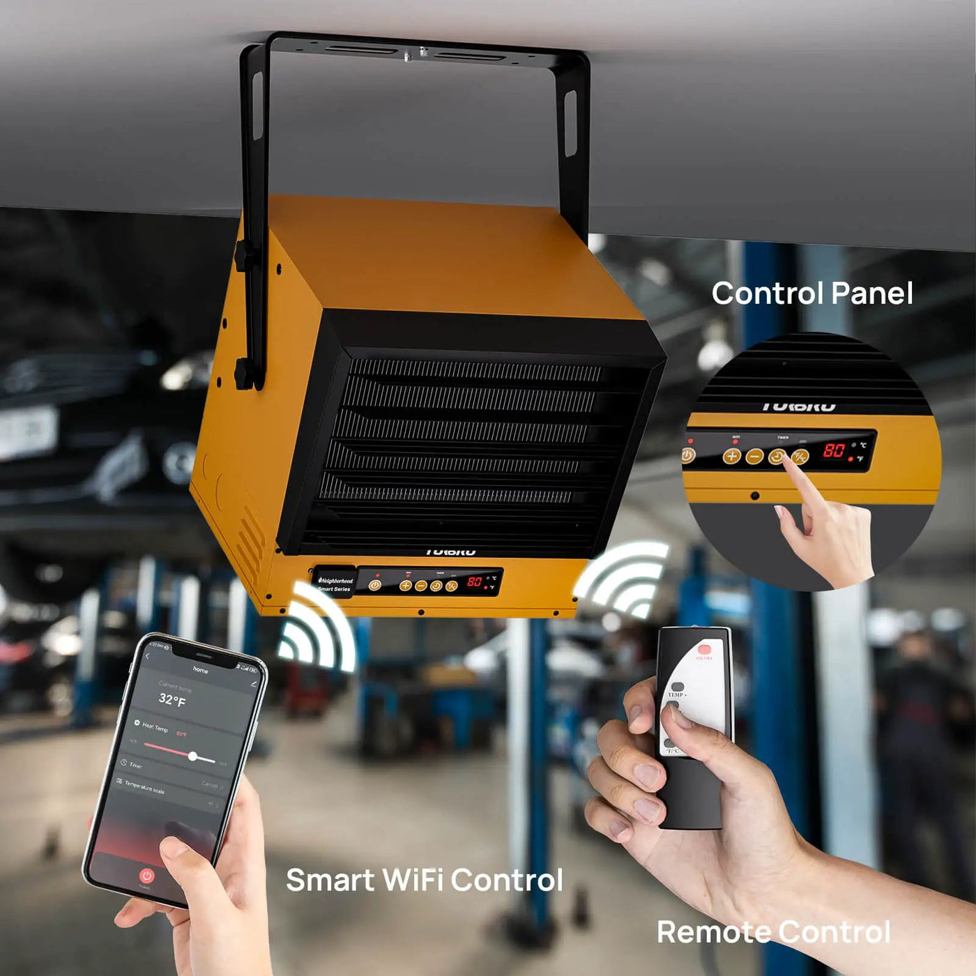 Neighborhood GH10K & GH15K Smart Garage Heater - WiFi Enable by TURBRO