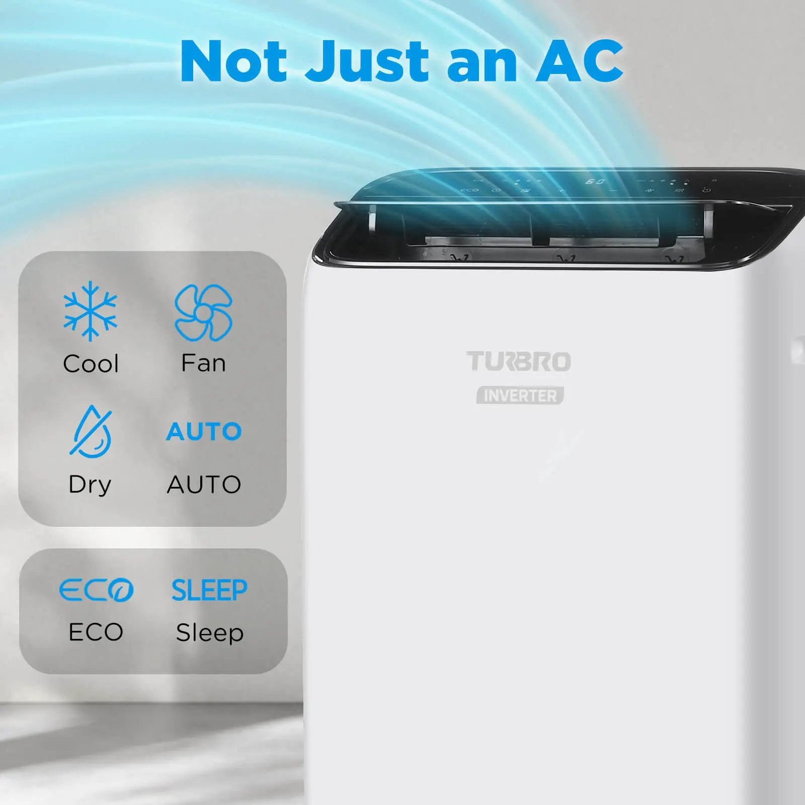 Greenland 14,000 BTU Inverter Portable Air Conditioner by TURBRO