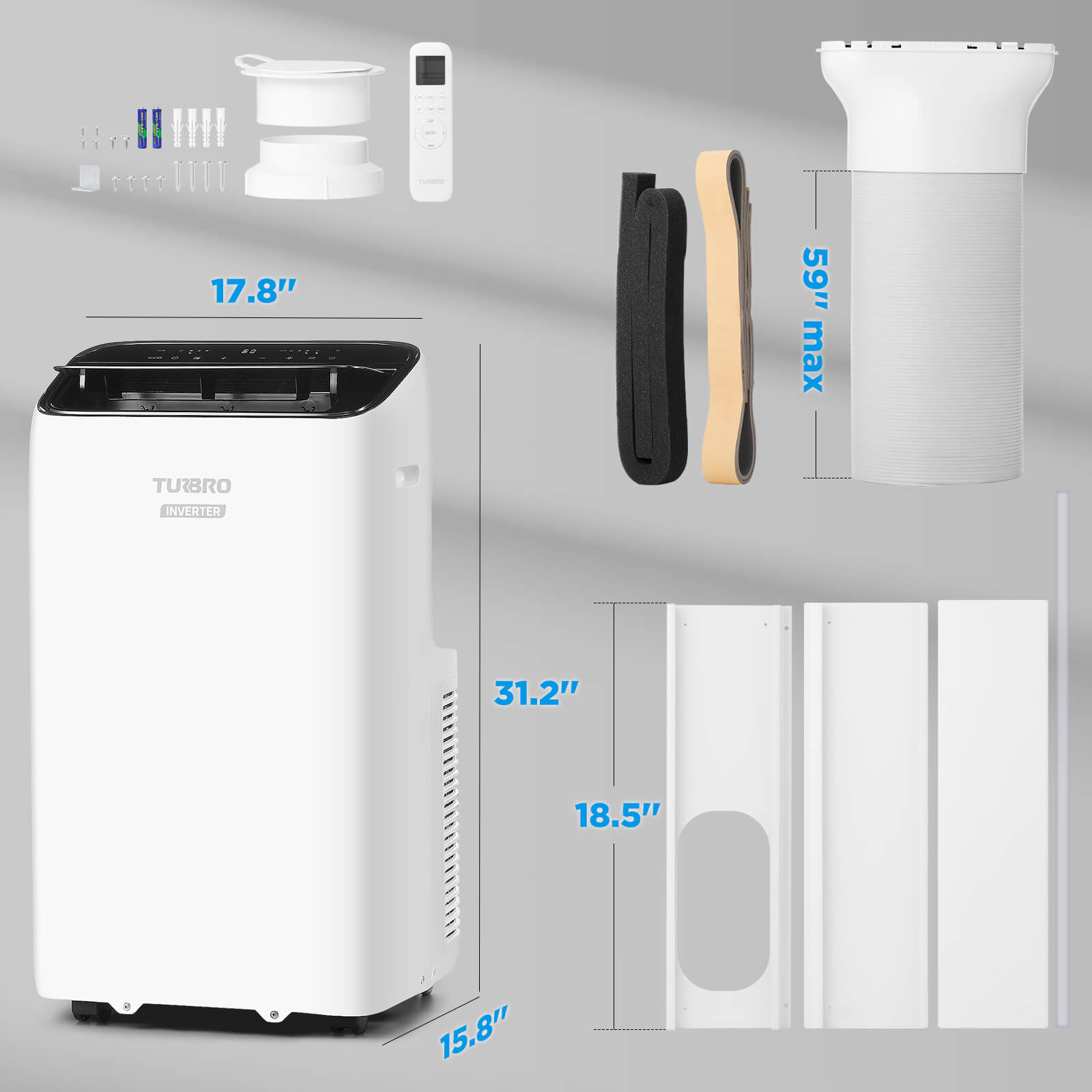 Greenland 14,000 BTU Inverter Portable Air Conditioner by TURBRO
