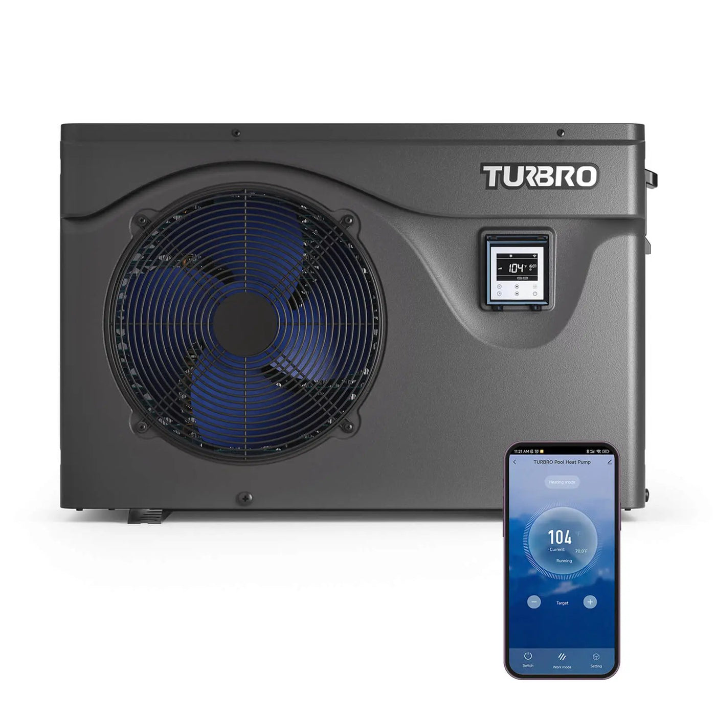 Beluga Inverter Pool Heat Pump, 50K/75K BTU by TURBRO