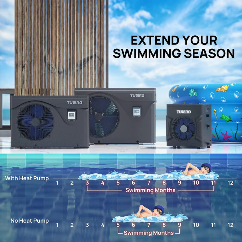 (Open Box) Beluga B50V/B75V Inverter Swimming Pool Heat Pump by TURBRO