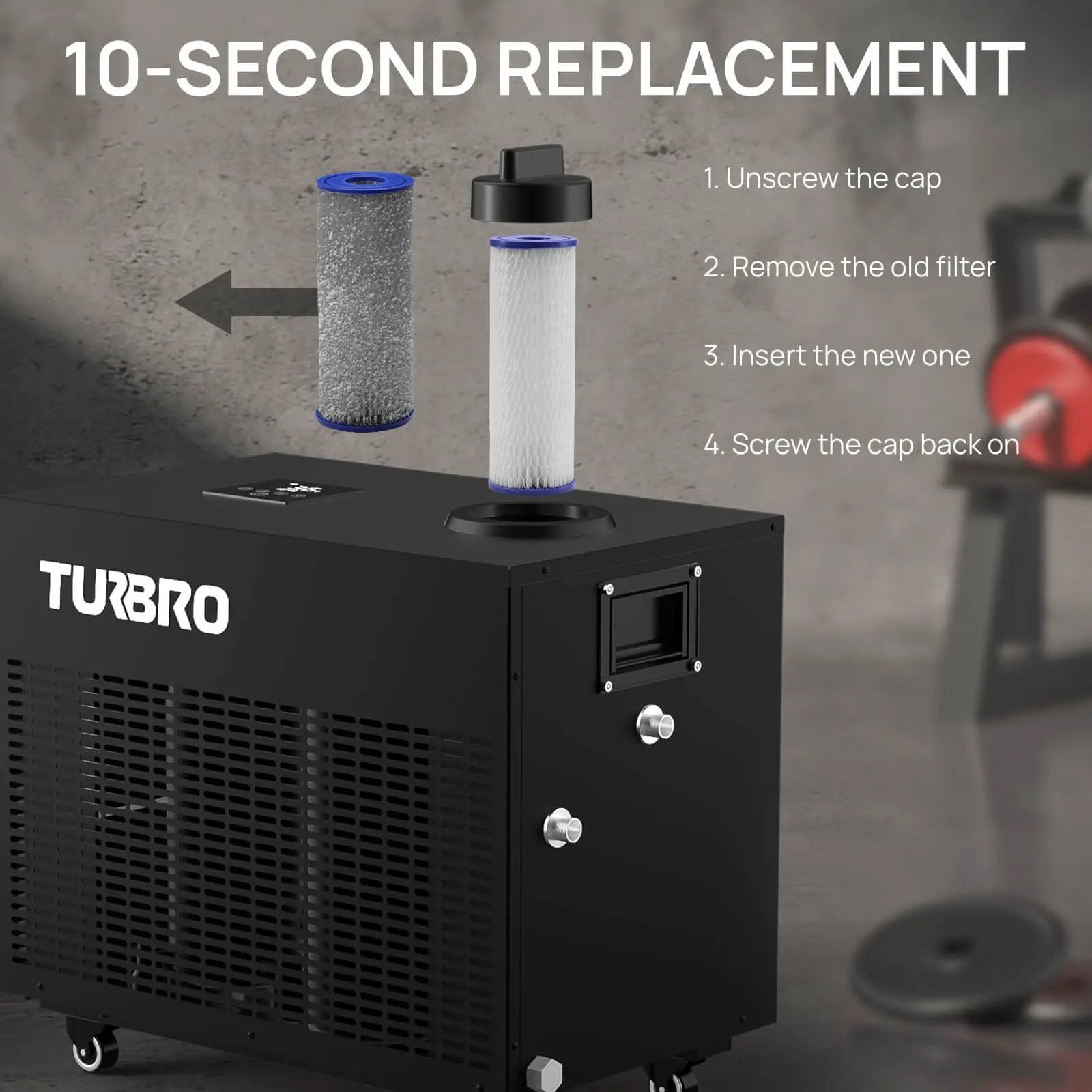 Ice Bath Water Chiller Replacement Filters, 5-Pack by TURBRO