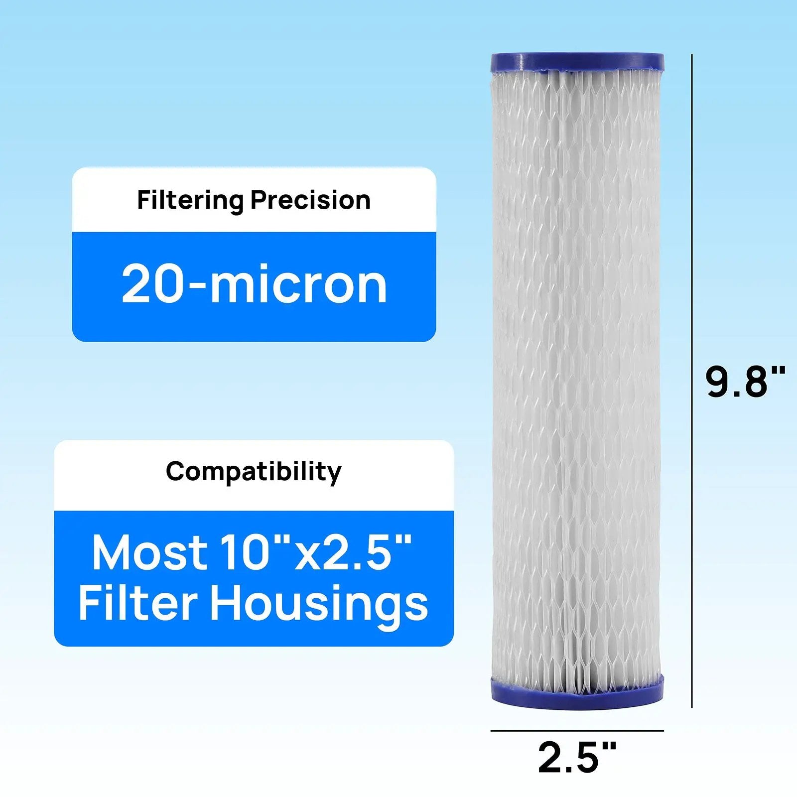 Ice Bath Water Chiller Replacement Filters, 5-Pack by TURBRO