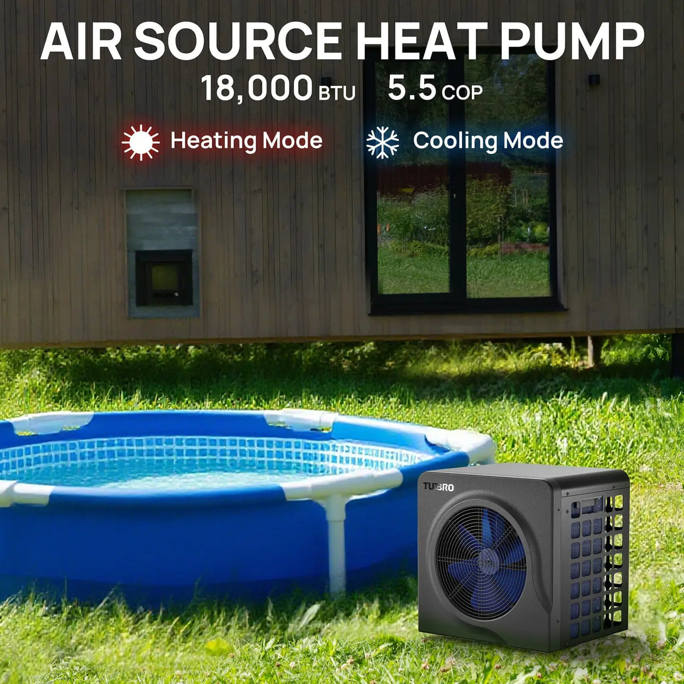 Manatee Pool Heat Pump, 18K BTU by TURBRO