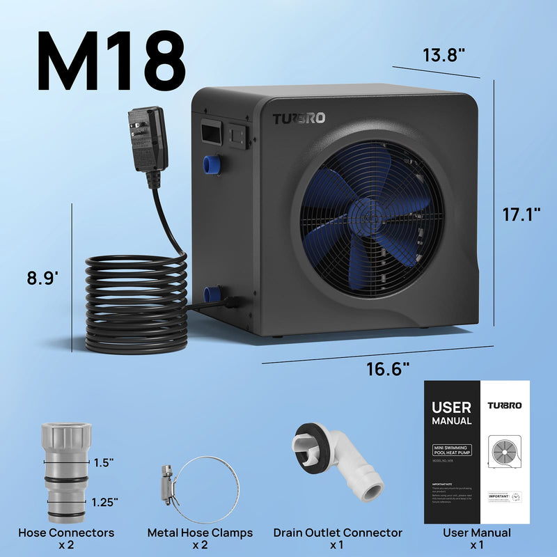 Manatee Pool Heat Pump, 18K BTU by TURBRO