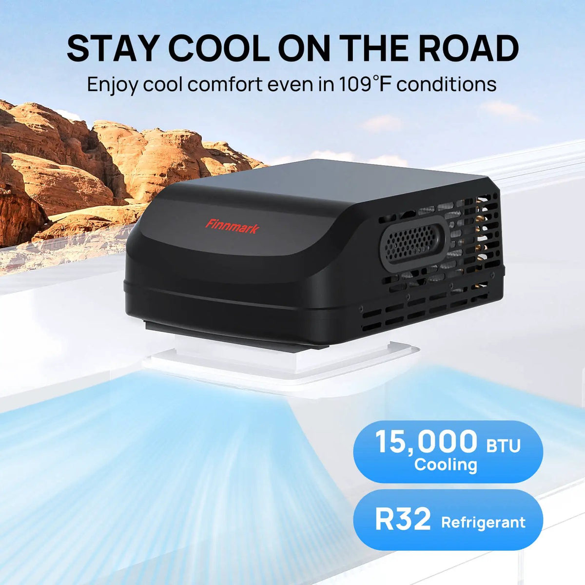 Finnmark 15,000 BTU Rooftop RV Air Conditioner by TURBRO