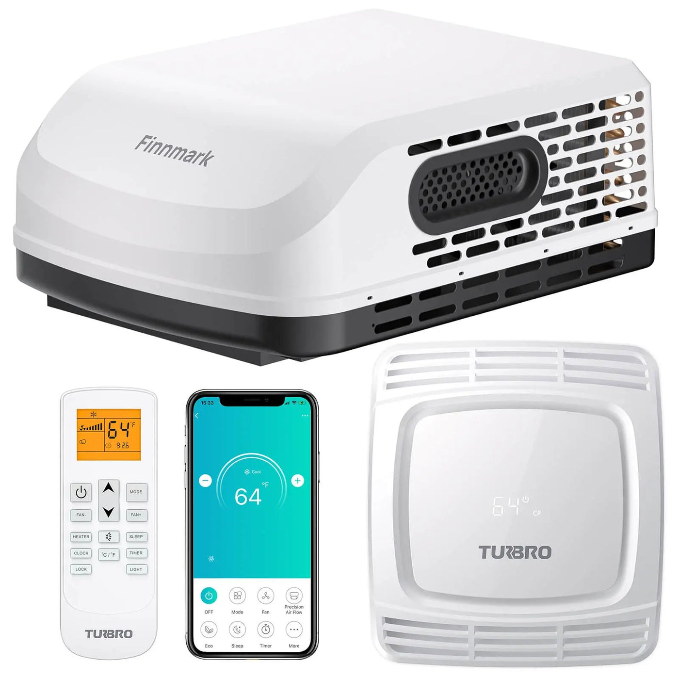 Finnmark 15,000 BTU Rooftop RV Air Conditioner by TURBRO