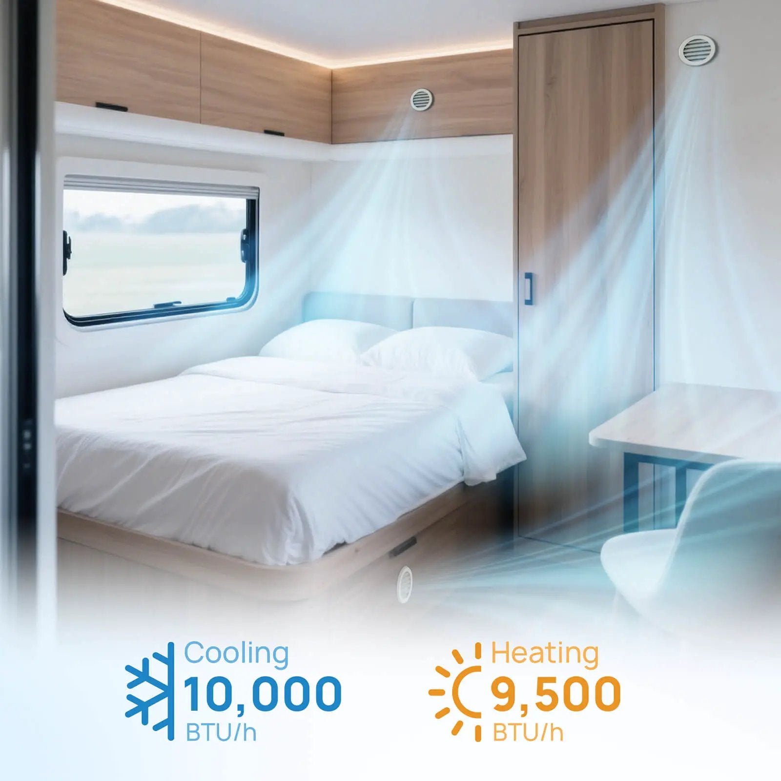 Lapland 10,000 BTU Inverter Under-Bench RV Air Conditioner by TURBRO