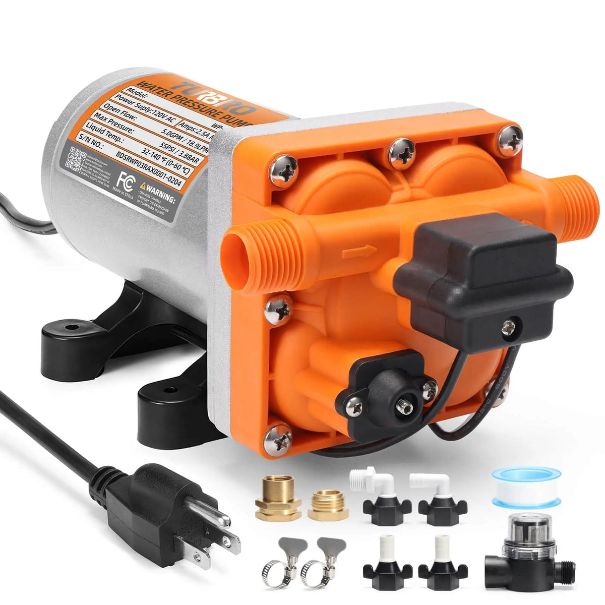 Rotorua RV Diaphragm Water Pressure Pump by TURBRO