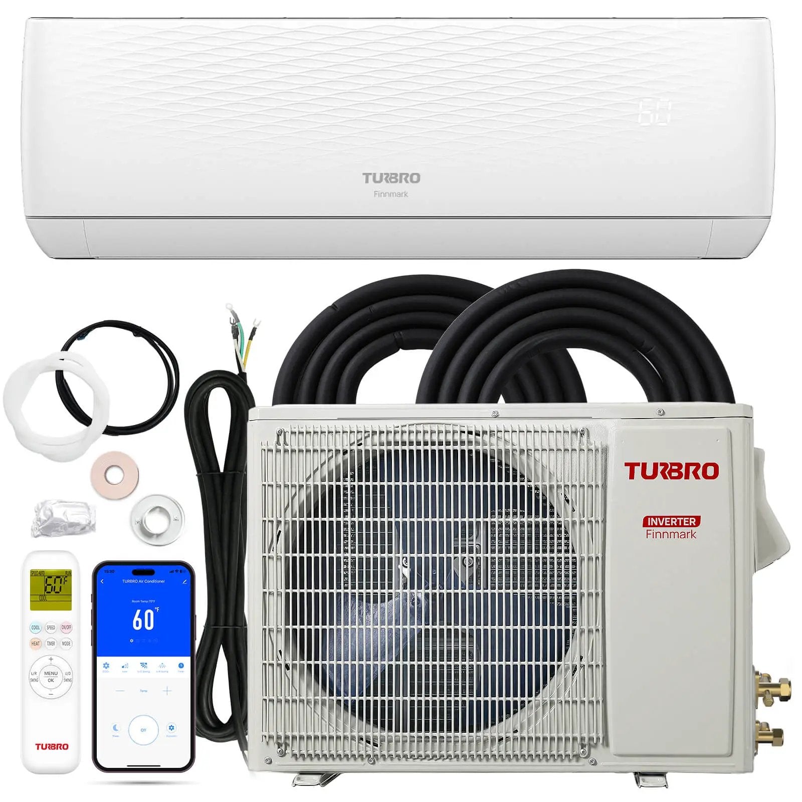 Finnmark 18,000 BTU Single Zone Mini Split AC (R32) by TURBRO