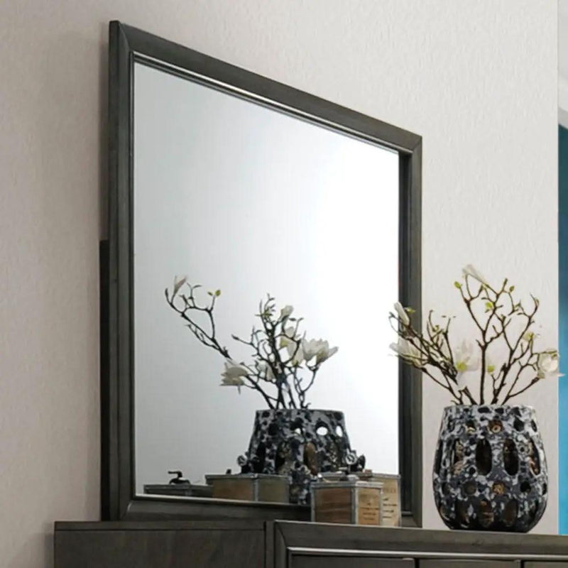 Carine II - Mirror - Gray by Unique Piece Furniture