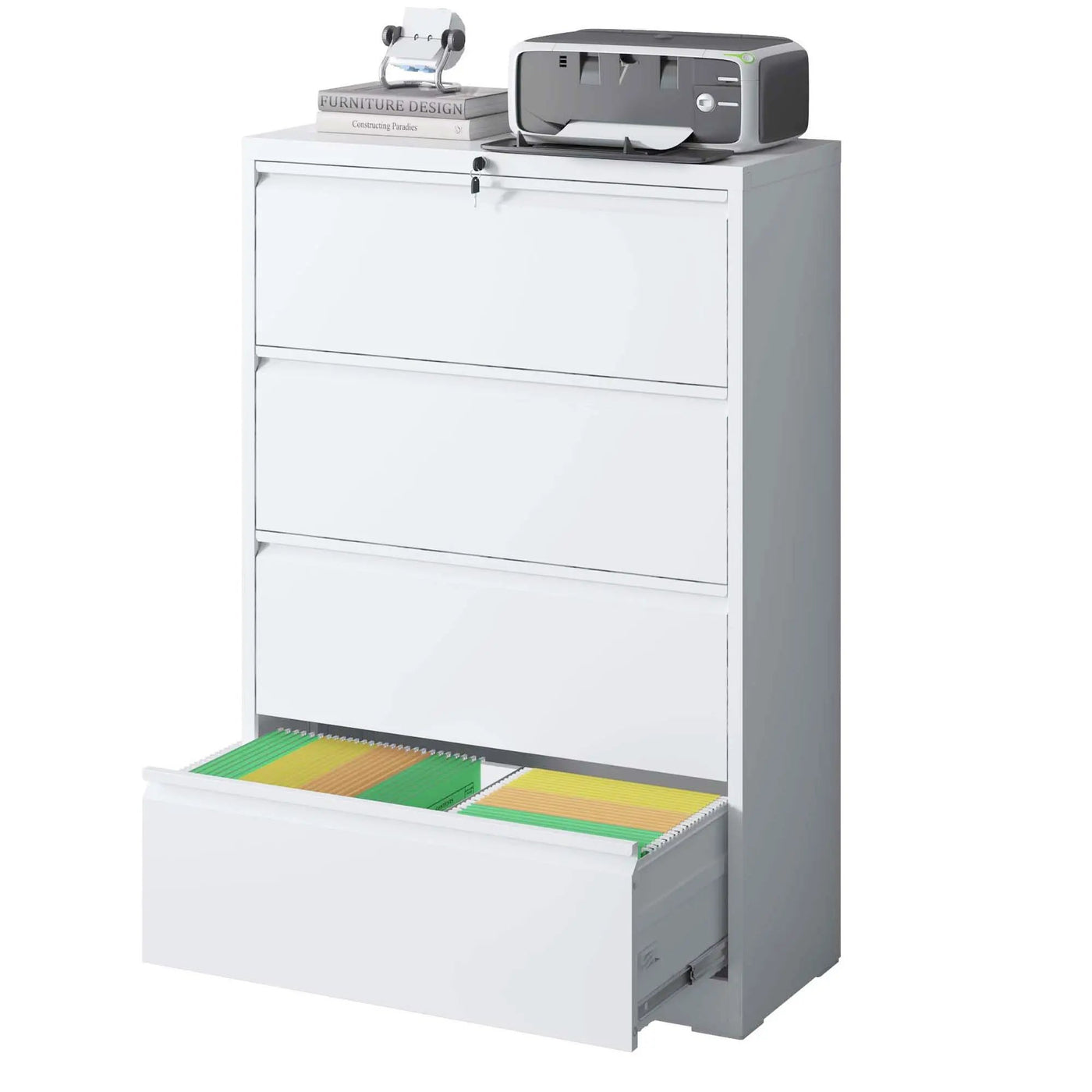 Premium Drawer Metal Lateral File Cabinet With Lock by HouseOfZazla