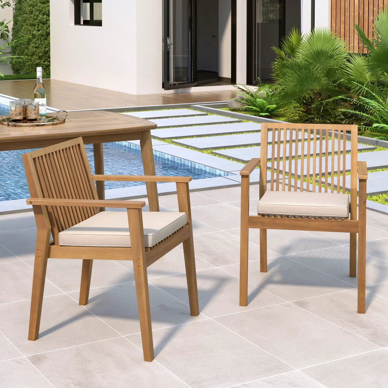Patio Dining Chair, Comfortable Waterproof Seating (Set of 2) by HouseOfZazla
