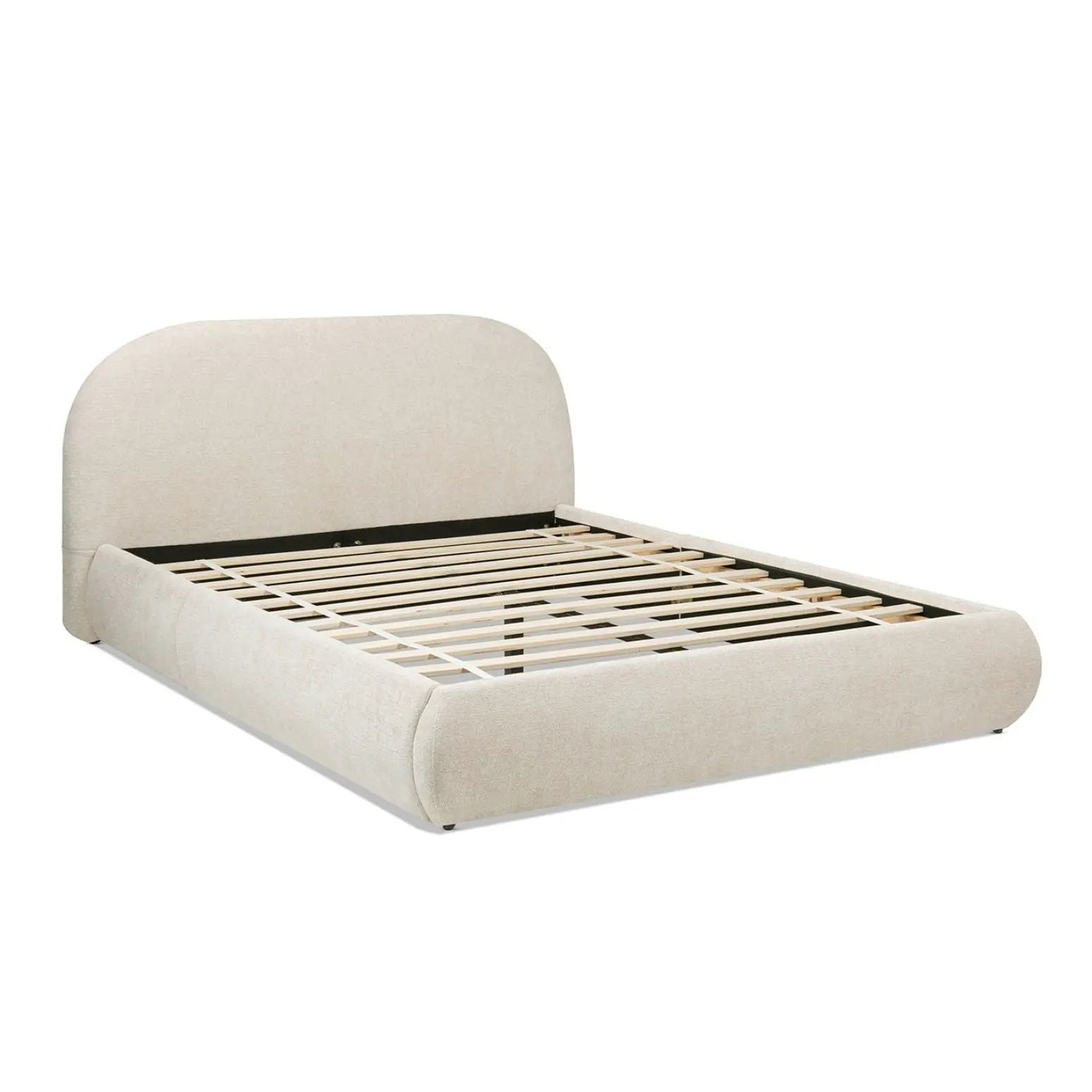 Archie Puffy Grounded - Upholstered Platform Bed by HouseOfZazla