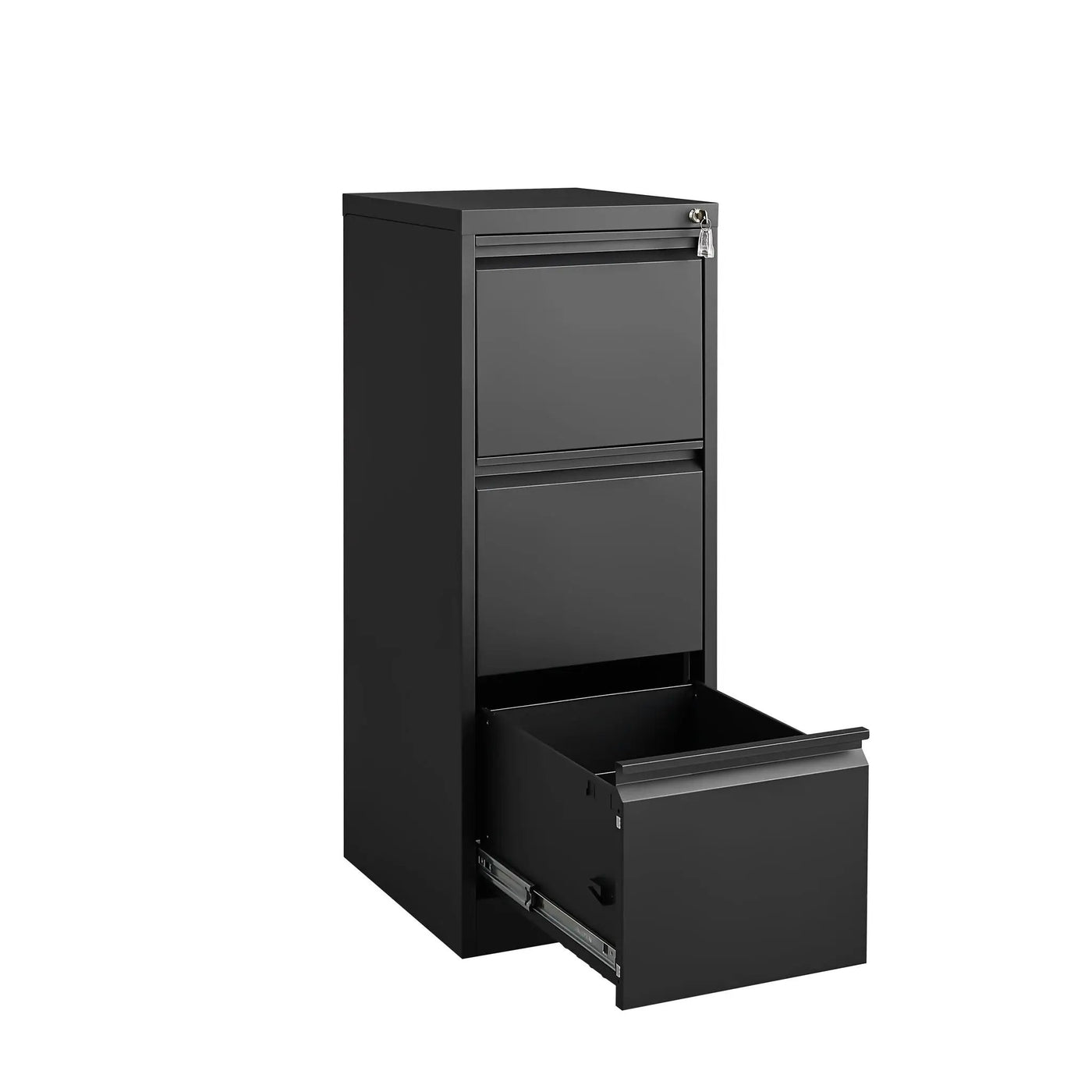 Durable Metal 3 Drawer File Cabinet With Lock For Office Storage by Unique Piece Furniture