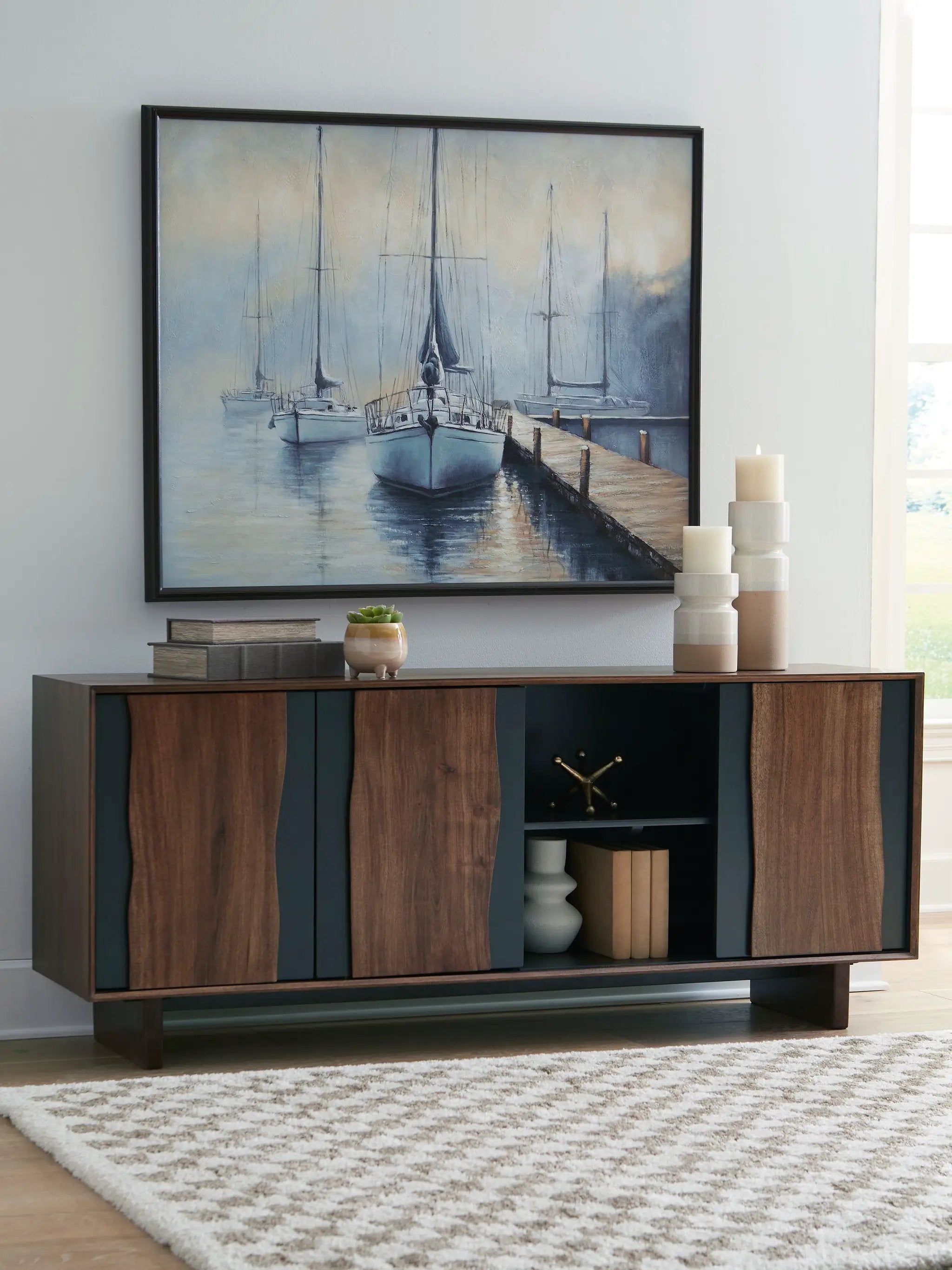 Welby - Accent Cabinet - Brown / Charcoal by Unique Piece Furniture