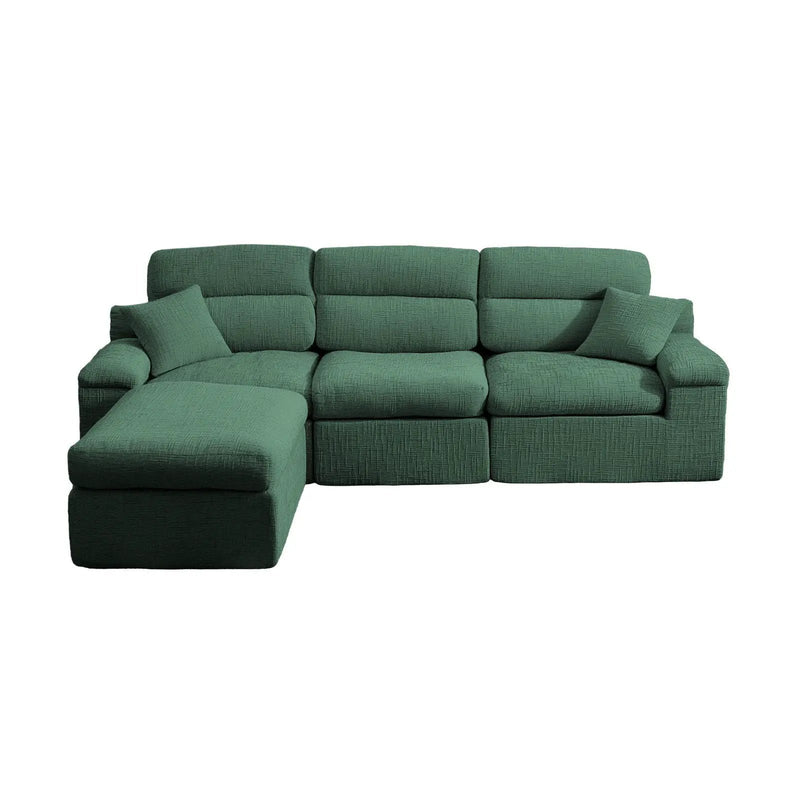 Corner Chaise Sofa With High Backrest by Unique Piece Furniture