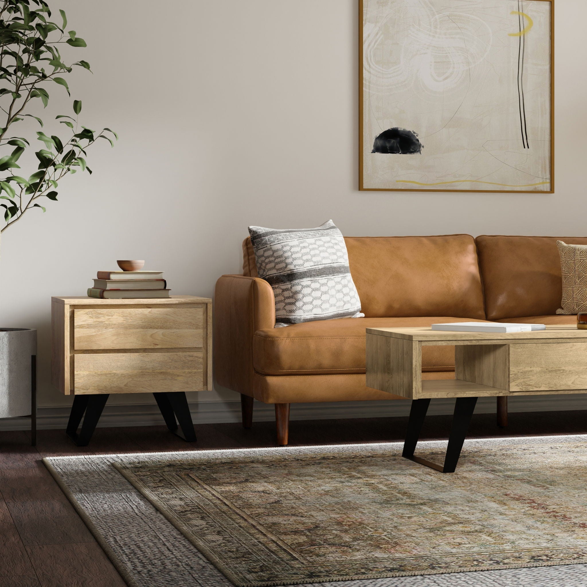 Lowry - Side Table - Natural by HouseOfZazla