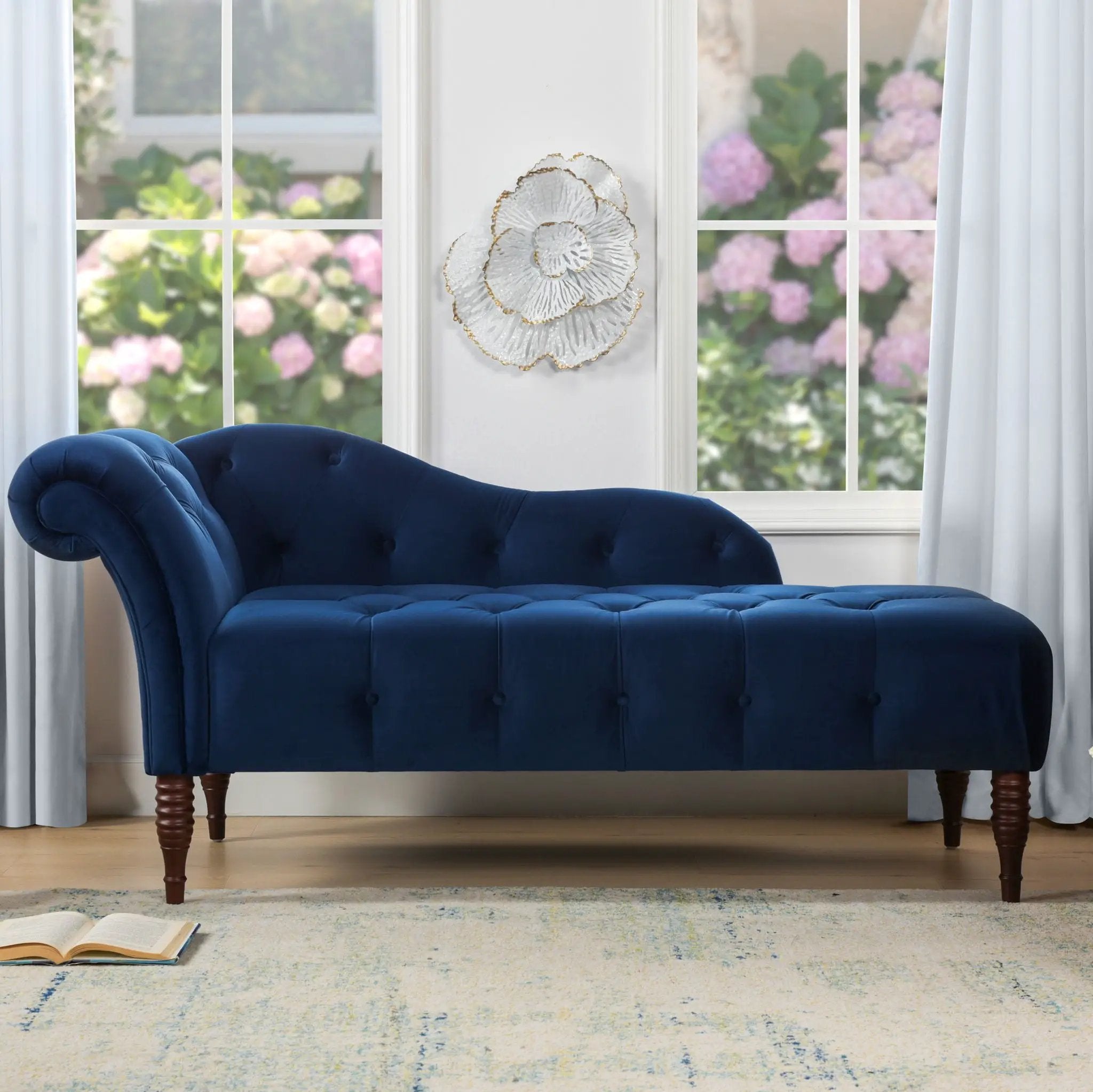 Samuel - Tufted Roll Arm Chaise Lounge by Unique Piece Furniture