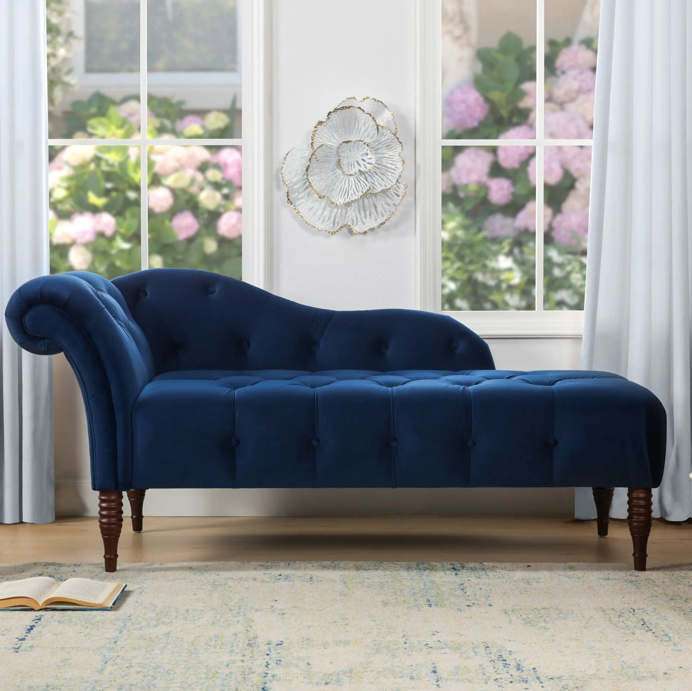 Samuel - Tufted Roll Arm Chaise Lounge by HouseOfZazla