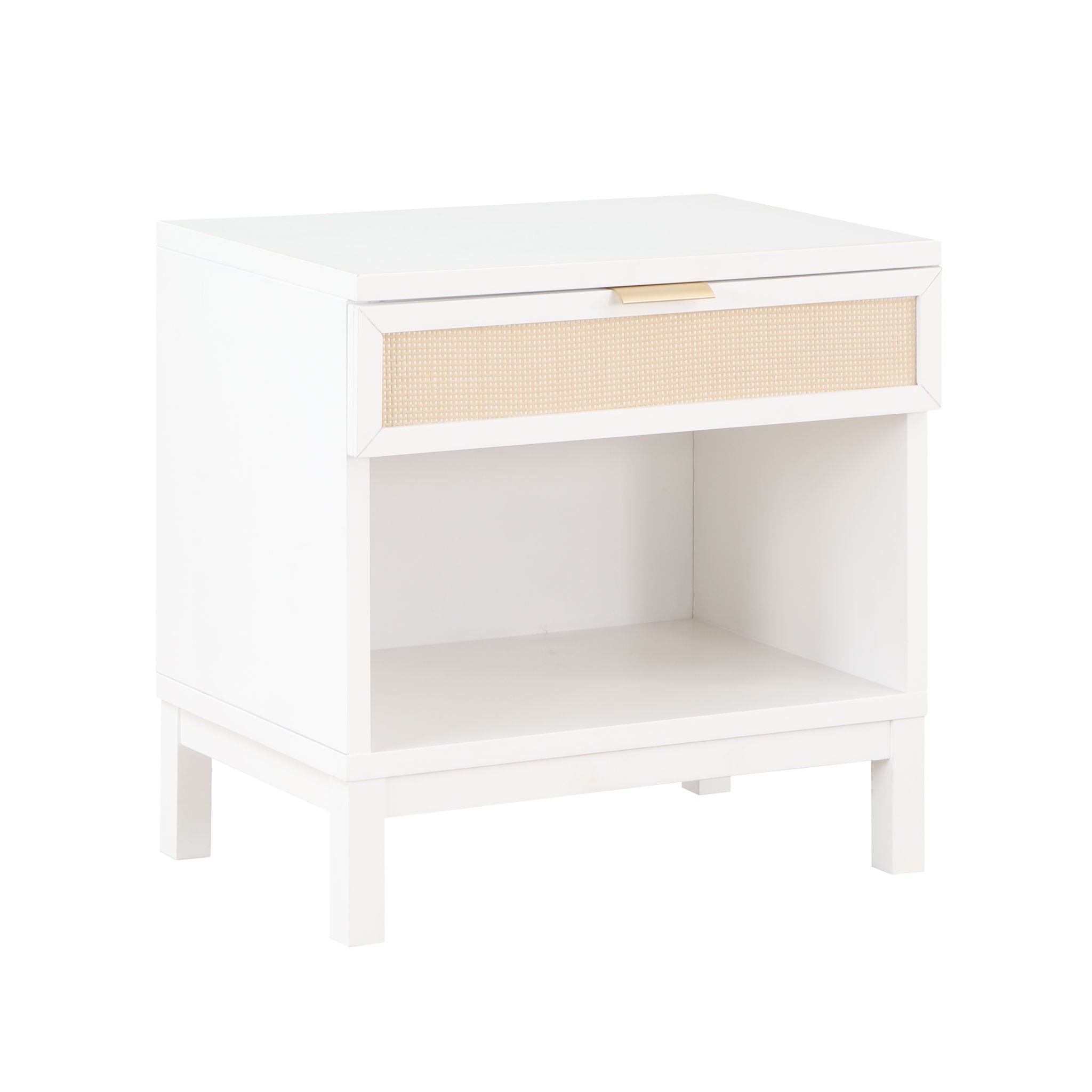 Blake - 1 Drawer Nightstand - White by HouseOfZazla