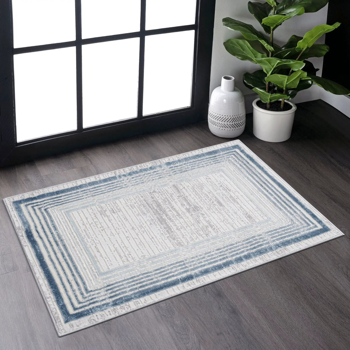 Marfi - Bordered Area Rug by Unique Piece Furniture