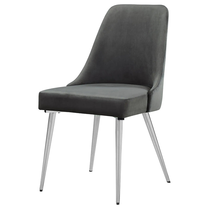 Cabianca Upholstered Dining Side Chair Grey (Set of 2) by Unique Piece Furniture