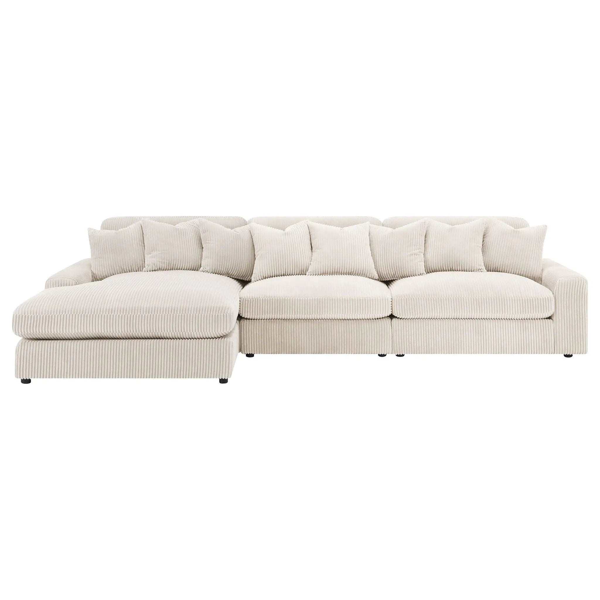 Blaine Upholstered Reversible Chaise Sectional Sofa Sand by Unique Piece Furniture