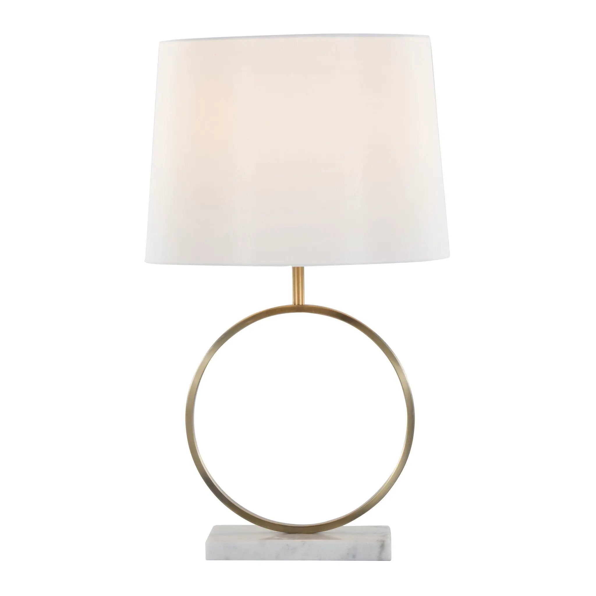 Moon - Contemporary Table Lamp - White / Gold by HouseOfZazla