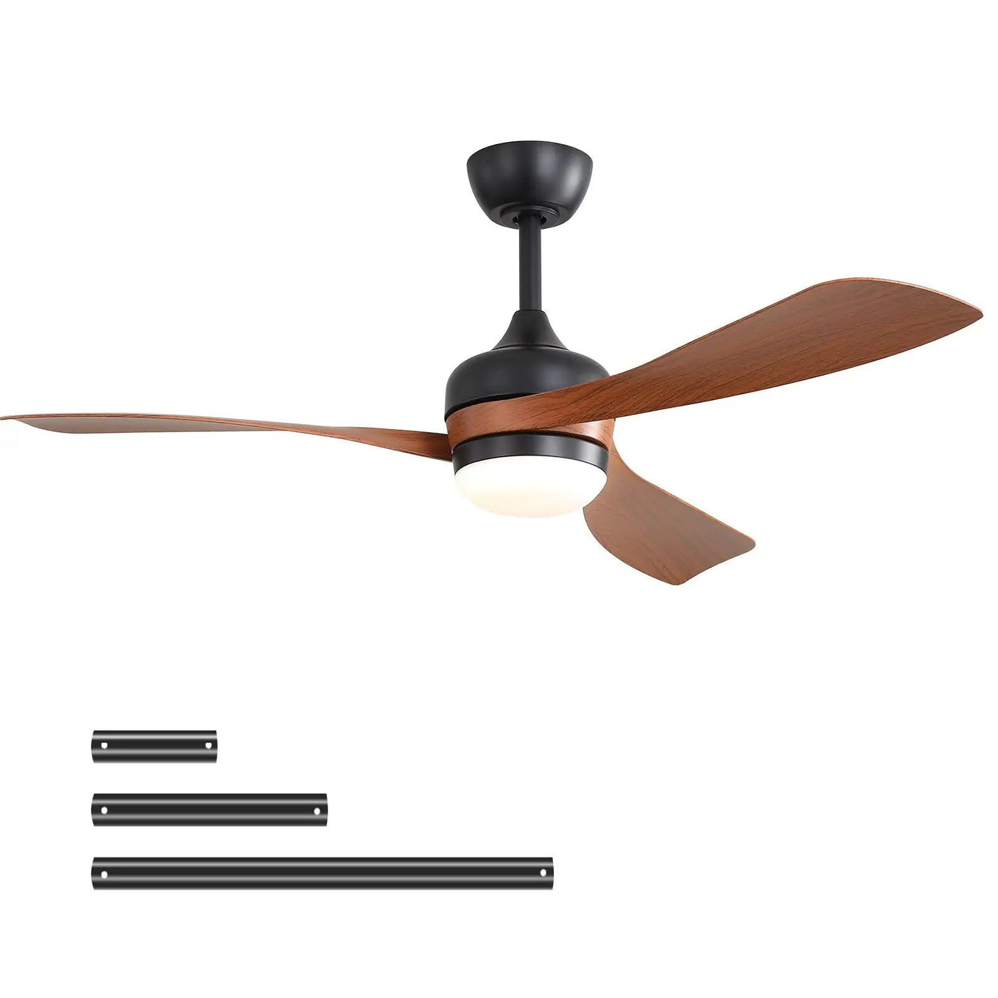 Ceiling Fan With 3 Blades, Remote Control, Reversible DC Motor, Noiseless Operation, 3 Downrods by Unique Piece Furniture
