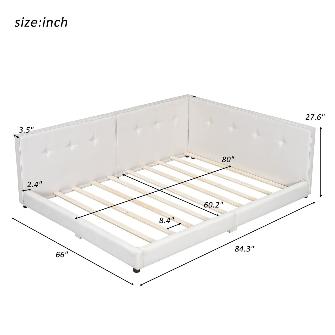 Modern Upholstered Platform Bed With USB Ports And LED Belt by HouseOfZazla