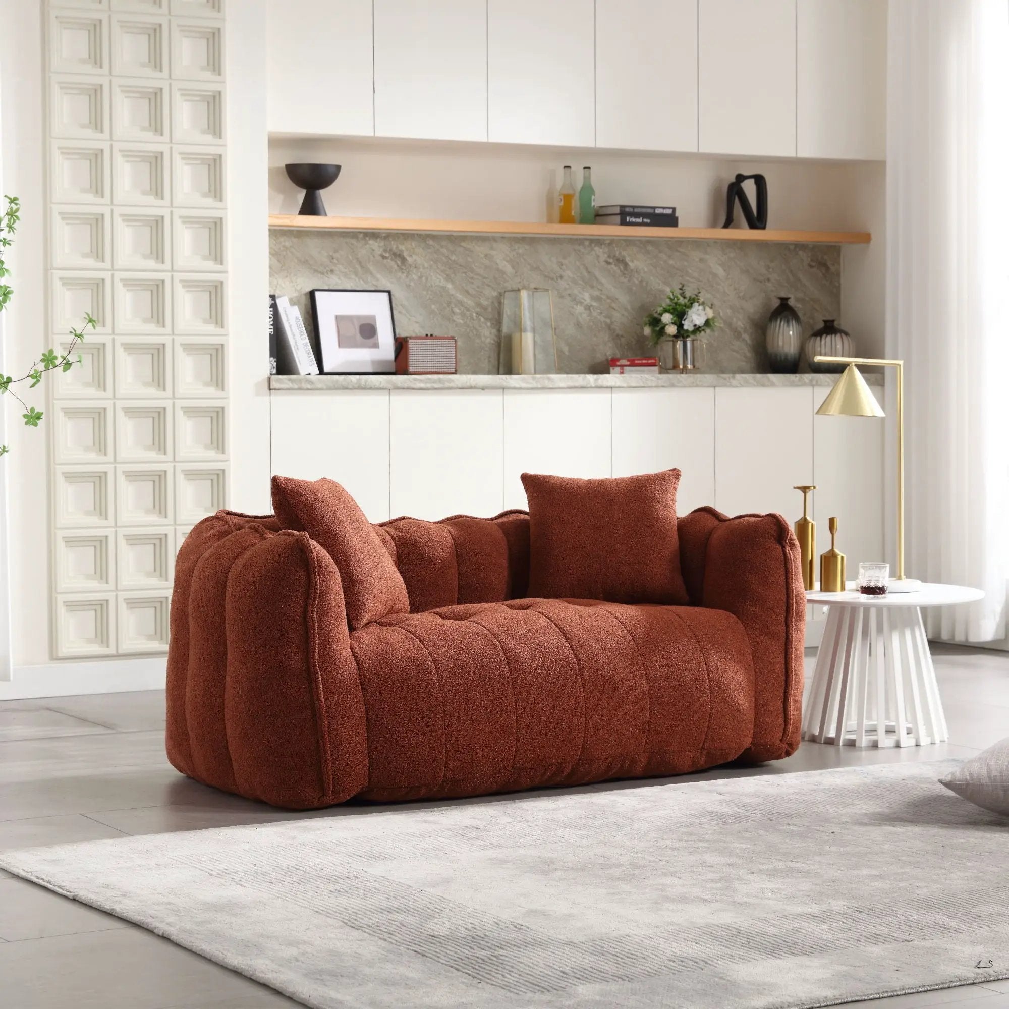 Cozy Beanbag Chair With High Resilience Foam Core For 2 by HouseOfZazla
