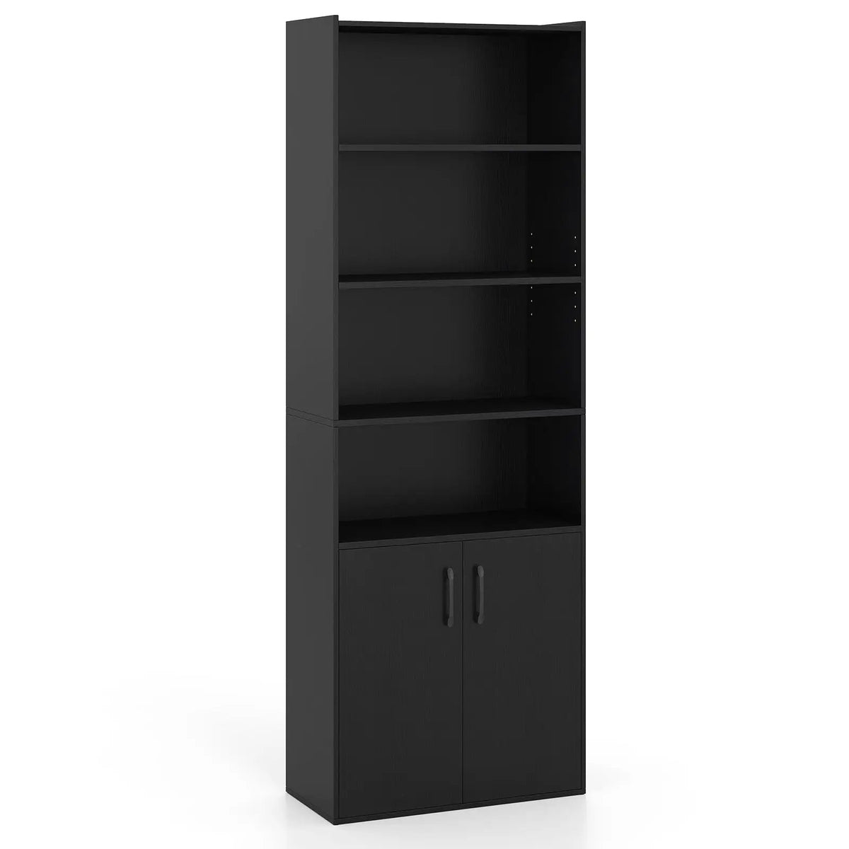 70 Inch Bookcase 6-Tier with Adjustable Shelves and 2-Door Cabinet, photo 9 of 9