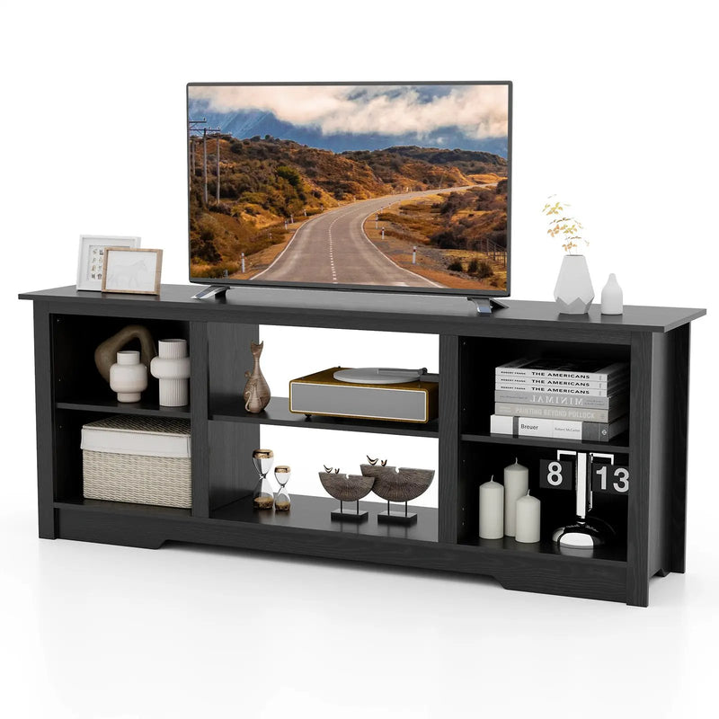 70 Inch TV Stand for up to 75 Inch Flat Screen TVs with Adjustable Shelves by DirectDeals