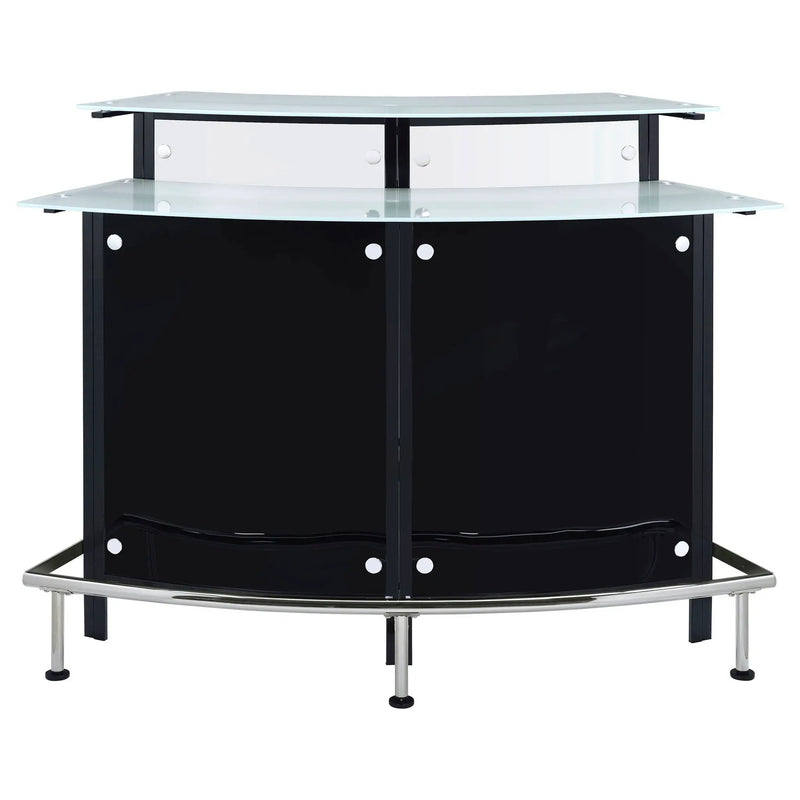 Keystone - Home Bar With Stemware & Wine Storage - Black by HouseOfZazla
