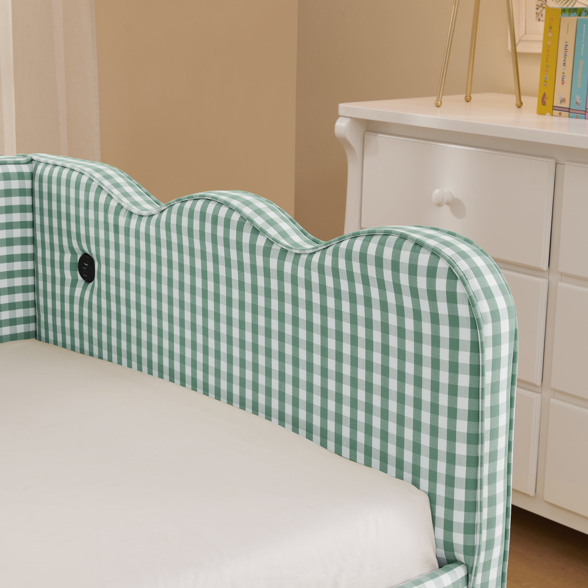 Cozy Gingham Daybed with Trundle Twin Size Sofa Bed No Box Spring Needed by HouseOfZazla