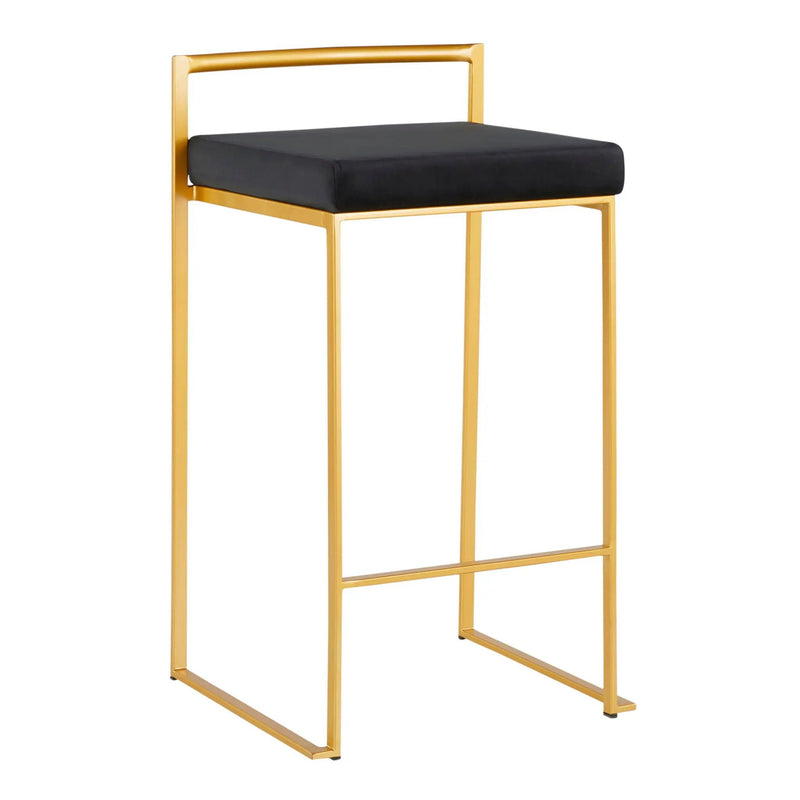 Fuji - Contemporary / Glam Design Counter Stool (Set of 2) by HouseOfZazla