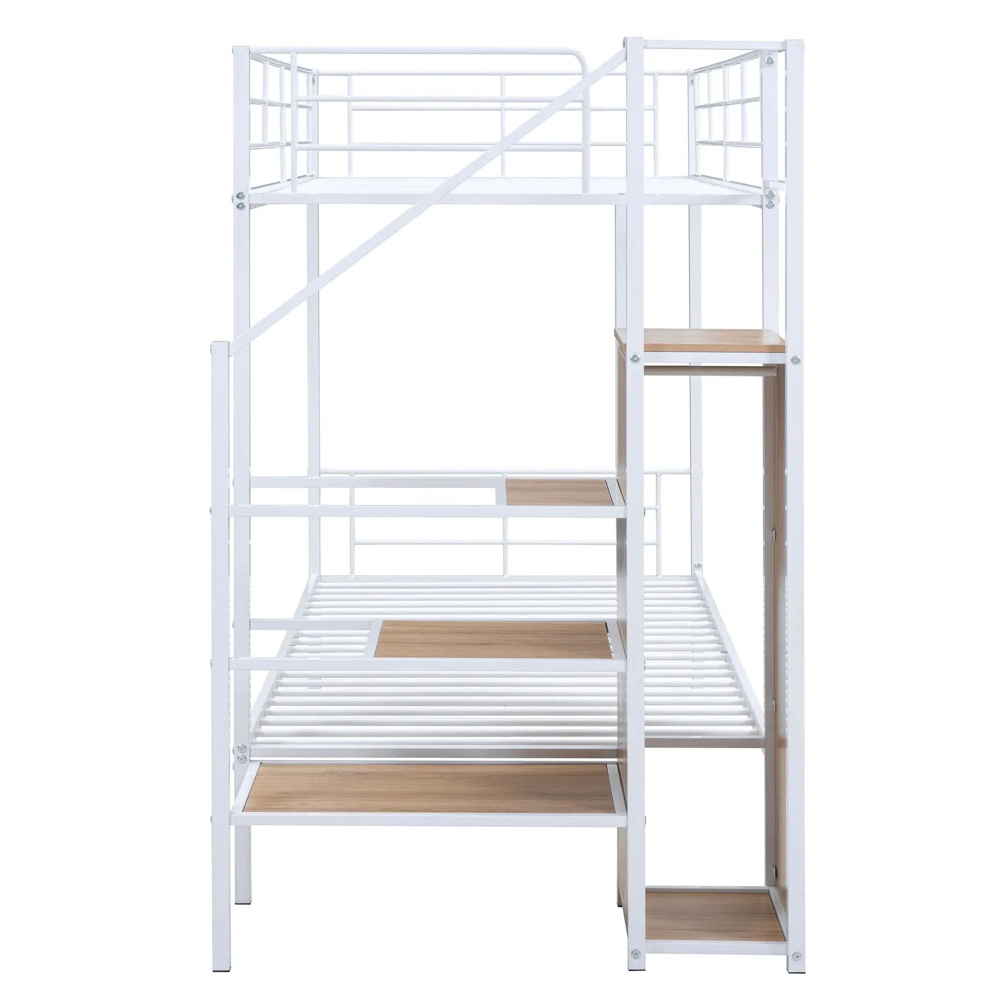 Bunk Bed With Lateral Storage Ladder And Wardrobe by Unique Piece Furniture