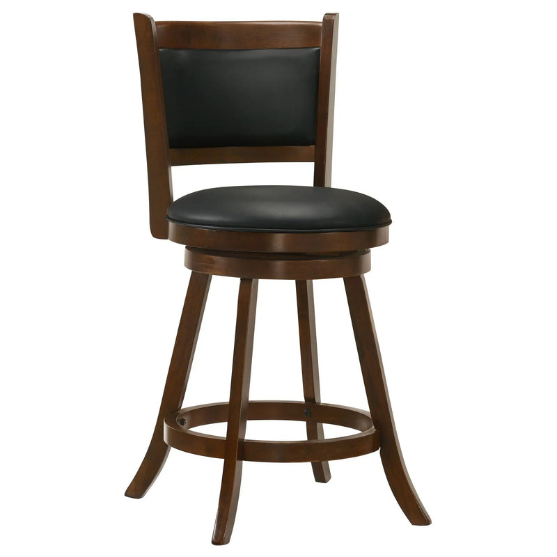 Swivel Stool With Swivel Base (Set of 2) - Black / Brown by HouseOfZazla