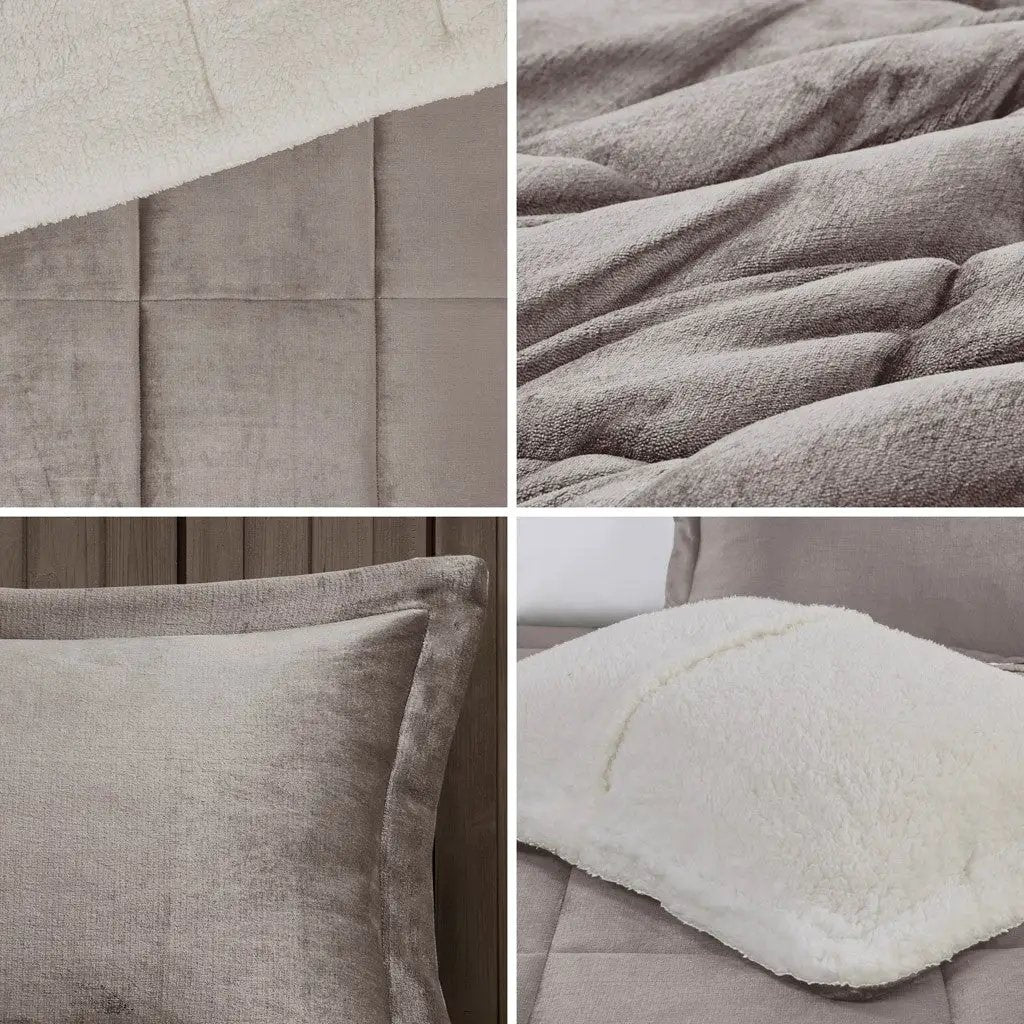 King Plush to Sherpa Down Alternative Comforter Set by HouseOfZazla