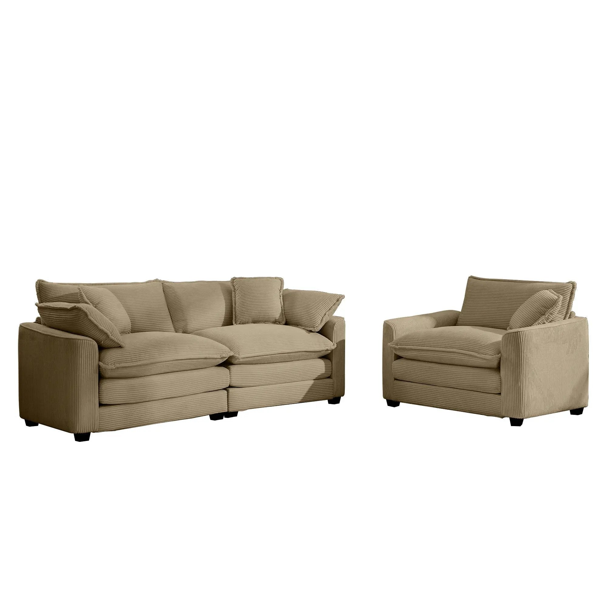Elegant Oversized Sectional Sofa Set With Deep Seats And Flexible Layout by Unique Piece Furniture